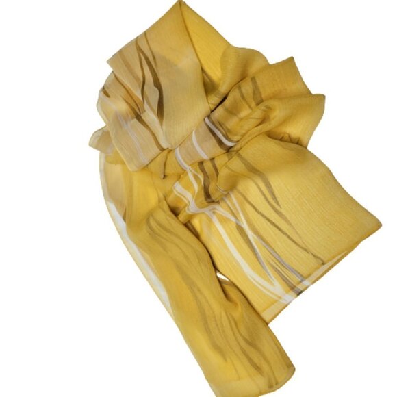 Yellow Scarf, Rectangular Scarf - NEW - Picture 3 of 3